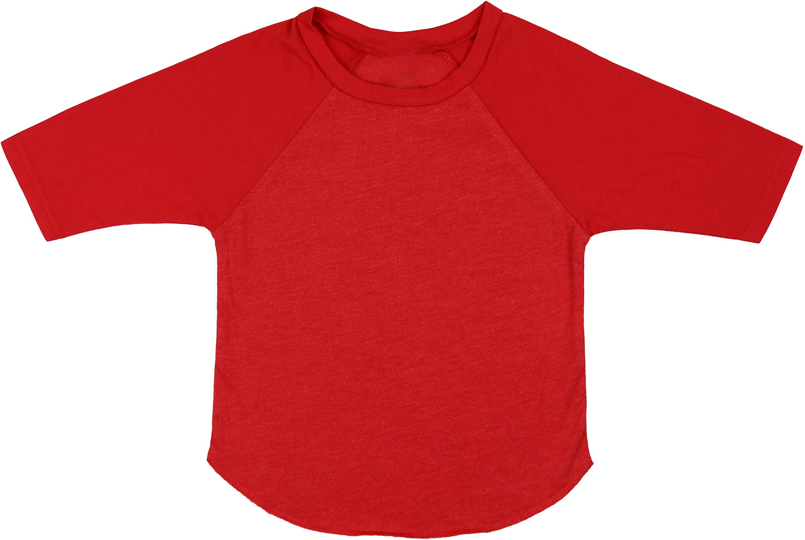 ToBeInStyle Kids Boys Girls Cotton Jersey Contrast Raglan V-Neck Tee T-Shirts