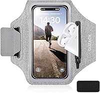 Vista 11 de Brazalete para correr [diseño 3D] con bolsa para llaves, soporte para teléfono para correr para iPhone 16 15 14 13 12 11 Pro Max Plus, Samsung S25
