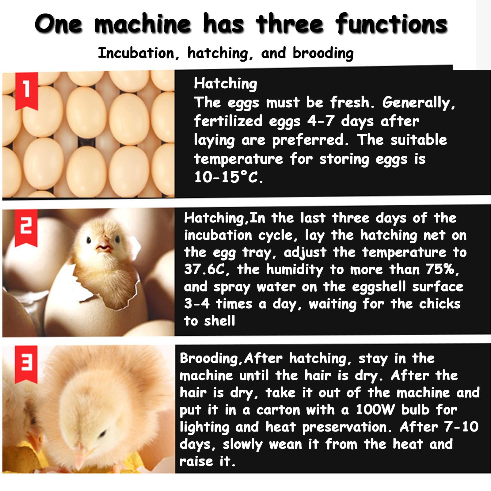 Incubadora de huevos para incubar, incubadora de huevos con volteo automático de huevos y adición automática de agua con ovoincubadora, incubadora de huevos para incubar huevos de pollo,272Eggs