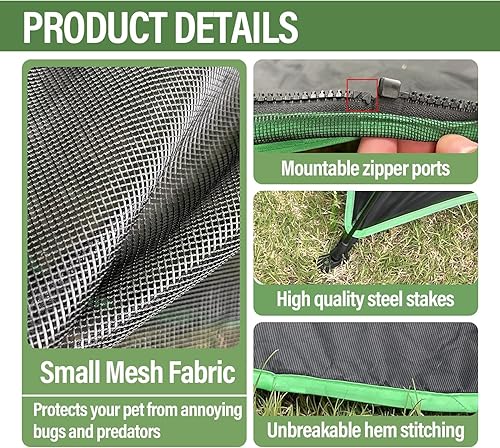 Miniatura 4 de Recintos para gatos al aire libre, tienda de campaña para gatos con bolsa de almacenamiento, tiendas de campaña verdes para exteriores, corralito