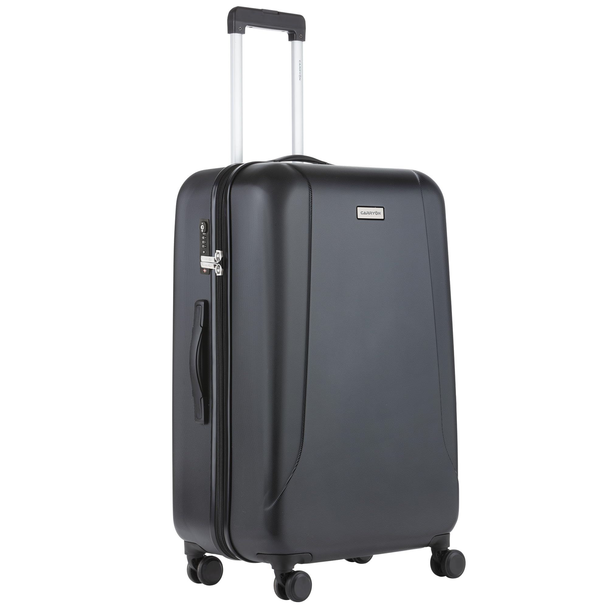CarryOn Skyhopper – Twarda duża walizka podróżna 78 cm, walizka 85 l z zamkiem TSA (Czarny, Duży)