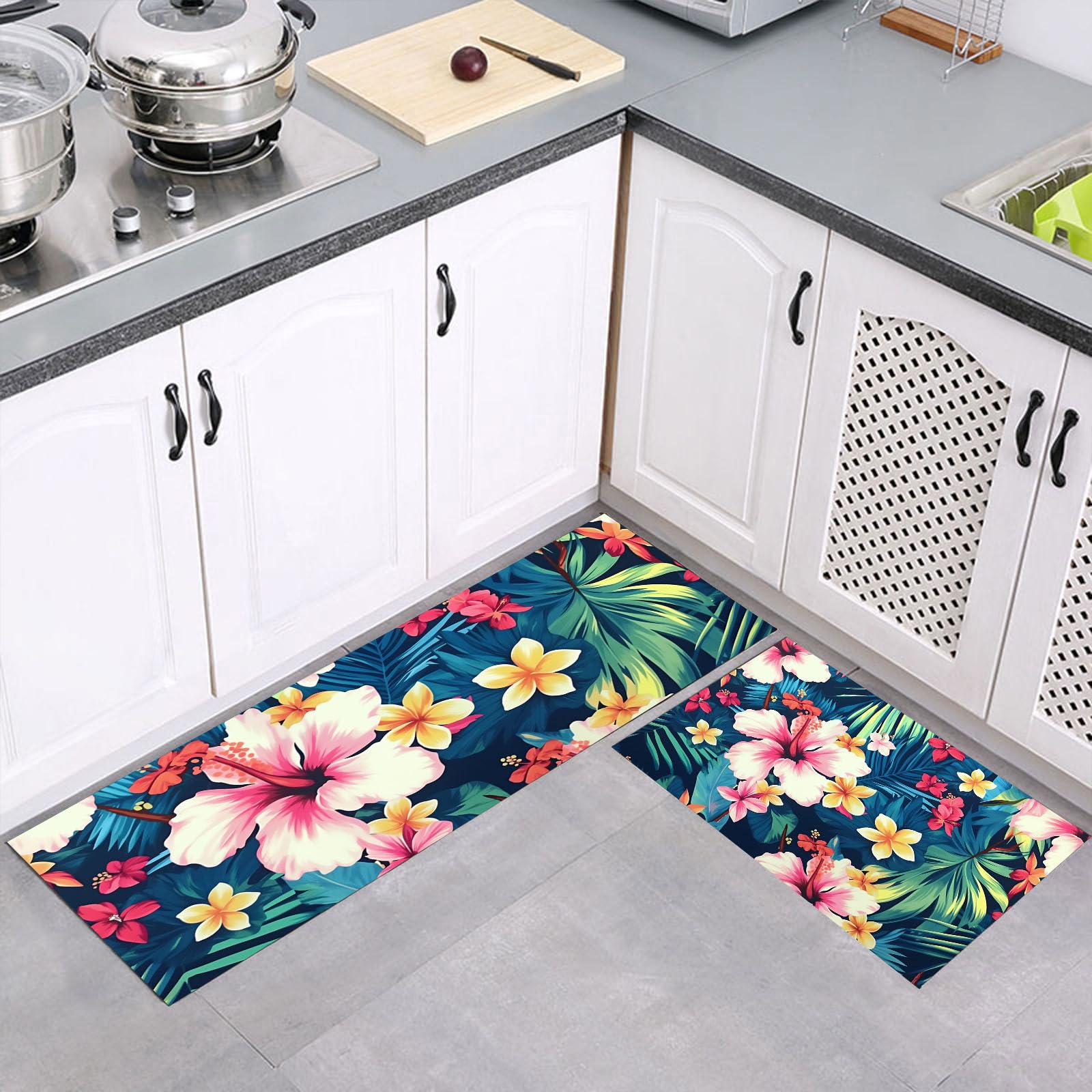 Alfombras de cocina alegres tropicales para llenar de vida y bienestar tu hogar