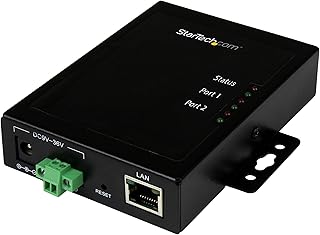 StarTech.com 2 Port Serial-to-IP Ethernet Device Server - RS232 - Metal and Mountable - Serial Device Server - RS232 Serial-Over-IP (NETRS2322P)