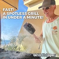 Vista 5 de GRILL STRIPPER Cepillo de parrilla sin cerdas para parrilla al aire libre Cepillo de parrilla de vapor sin cerdas con rascador triple pendiente