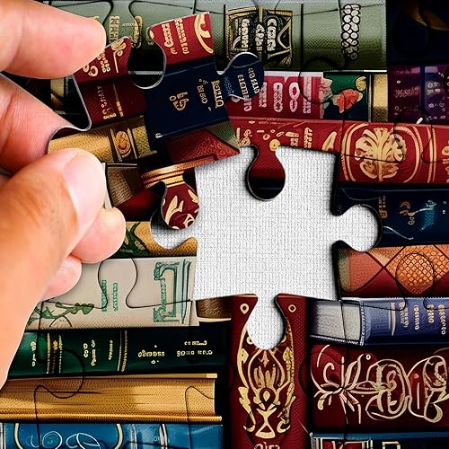 Miniatura 3 de Rompecabezas de biblioteca vintage de 1000 piezas para adultos, libros divertidos, rompecabezas de pintura desafiante, rompecabezas de arte estético