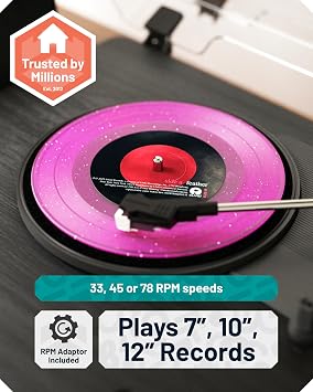 Oakcastle TT200 Vinyl Record Player with Speakers | Bluetooth Turntable