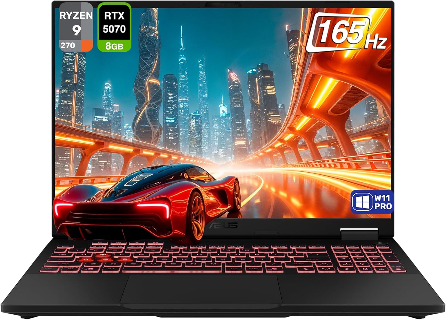 ASUS TUF A16 Copilot+ Gaming Laptop, AMD Ryzen 9 270, 32 GB DDR5 RAM, 1 TB PCle SSD, 16″ FHD+ (1920×1200) 165Hz Display, Nvidia G-Force RTX 5070, 1-Zone RGB Keyboard, W11 Pro, Jaegar Gray ASUS TUF A16 Copilot+ Gaming Laptop, AMD Ryzen 9 270, 32 GB DDR5 RAM, 1 TB PCle SSD, 16″ FHD+ (1920×1200) 165Hz Display, Nvidia G-Force RTX 5070, 1-Zone RGB Keyboard, W11 Pro, Jaegar Gray