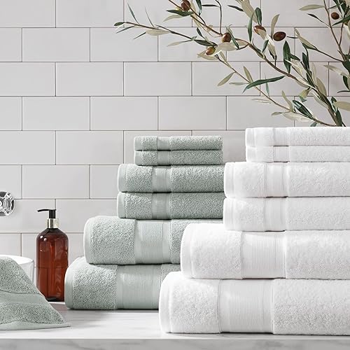 Miniatura 6 de Aston & Arden Juego de 4 toallas de mano turcas sólidas, extra suaves y afelpadas con el mejor algodón egeo de fibra larga, 21.16 ozm, toalla de