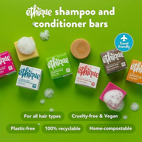 Miniatura 8 de Ethique Barra de champú de arroz para cabello seco y dañado - Sorbet  Sin parabenos, sin sulfatos, vegano, sin crueldad, 3.88 oz