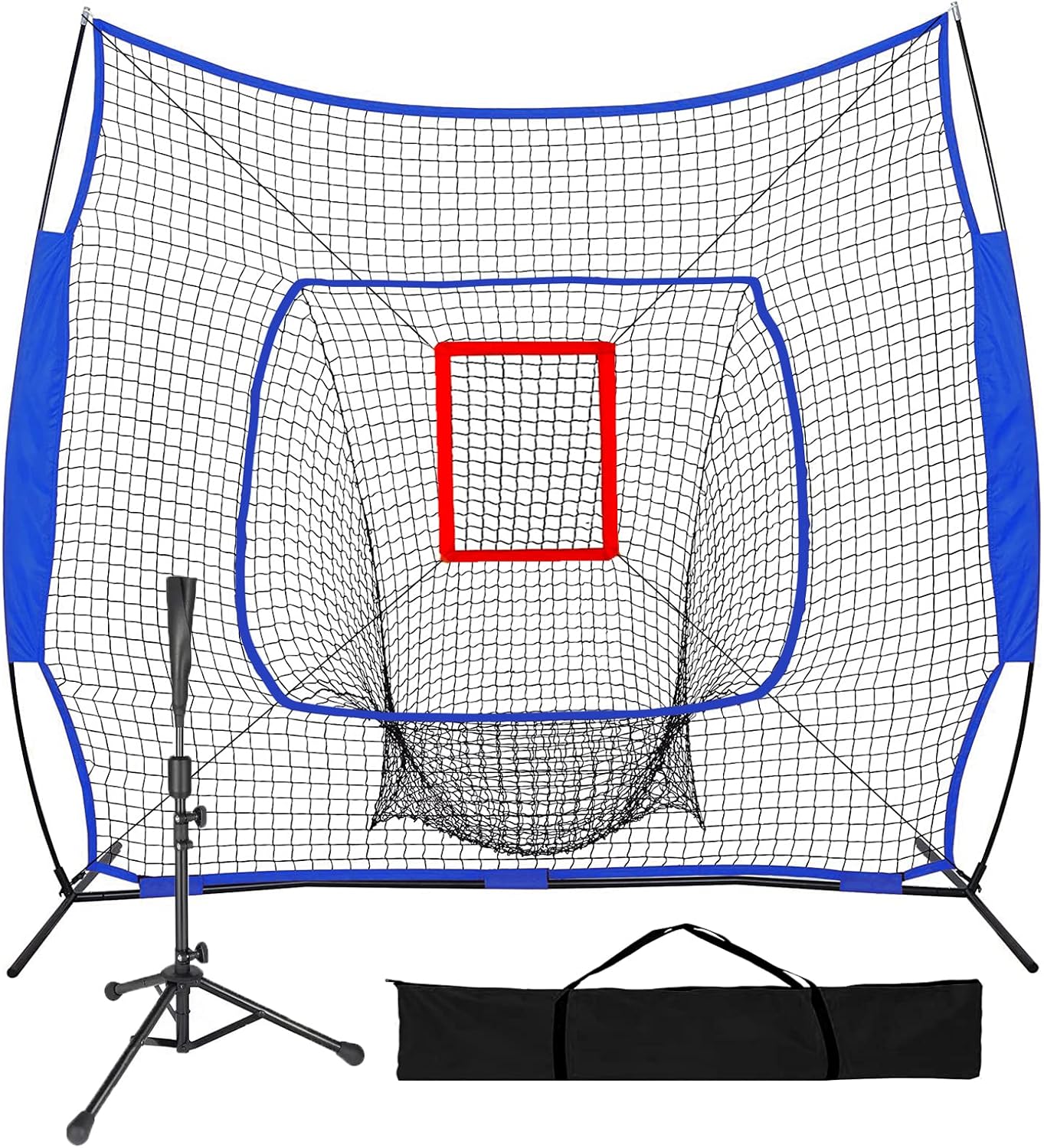 Baseball Softball Practic Net with Batting Tee, 7' x 7