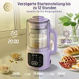 Machine à Lait Vegetal Ariceck N4, 1500ML 7-en-1, Lait Végétal Sans Lactose Fait Maison - Lait d'Avoine, Lait d'Amande, Auto-Nettoyage, Verre Borosilicate - 5