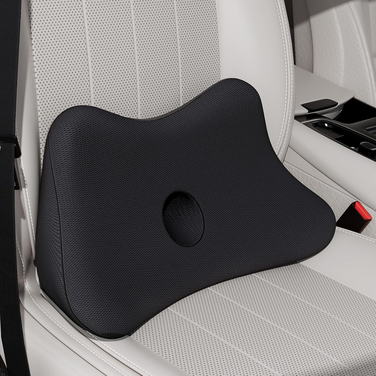 DATONGERGOUZI 1 Piece Car Lumbar Support for VW Tiguan Allspace II (5-Sitzer) 2016-2024, Driving Back Cushion Ergonomic Orthopaedic Therapeutic Posture Support Pad