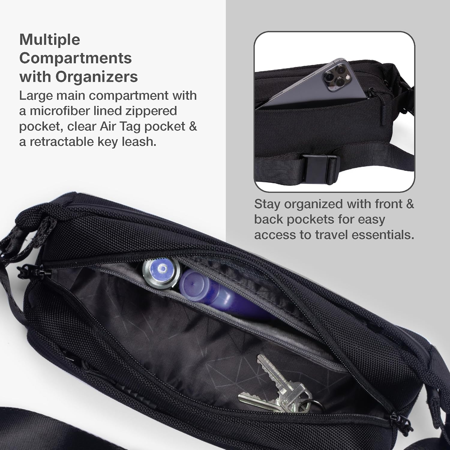 Traveler's Choice Belfast 10" Sling Bag Fanny Pack, Hiking, Stylish, Comfortable, Modern