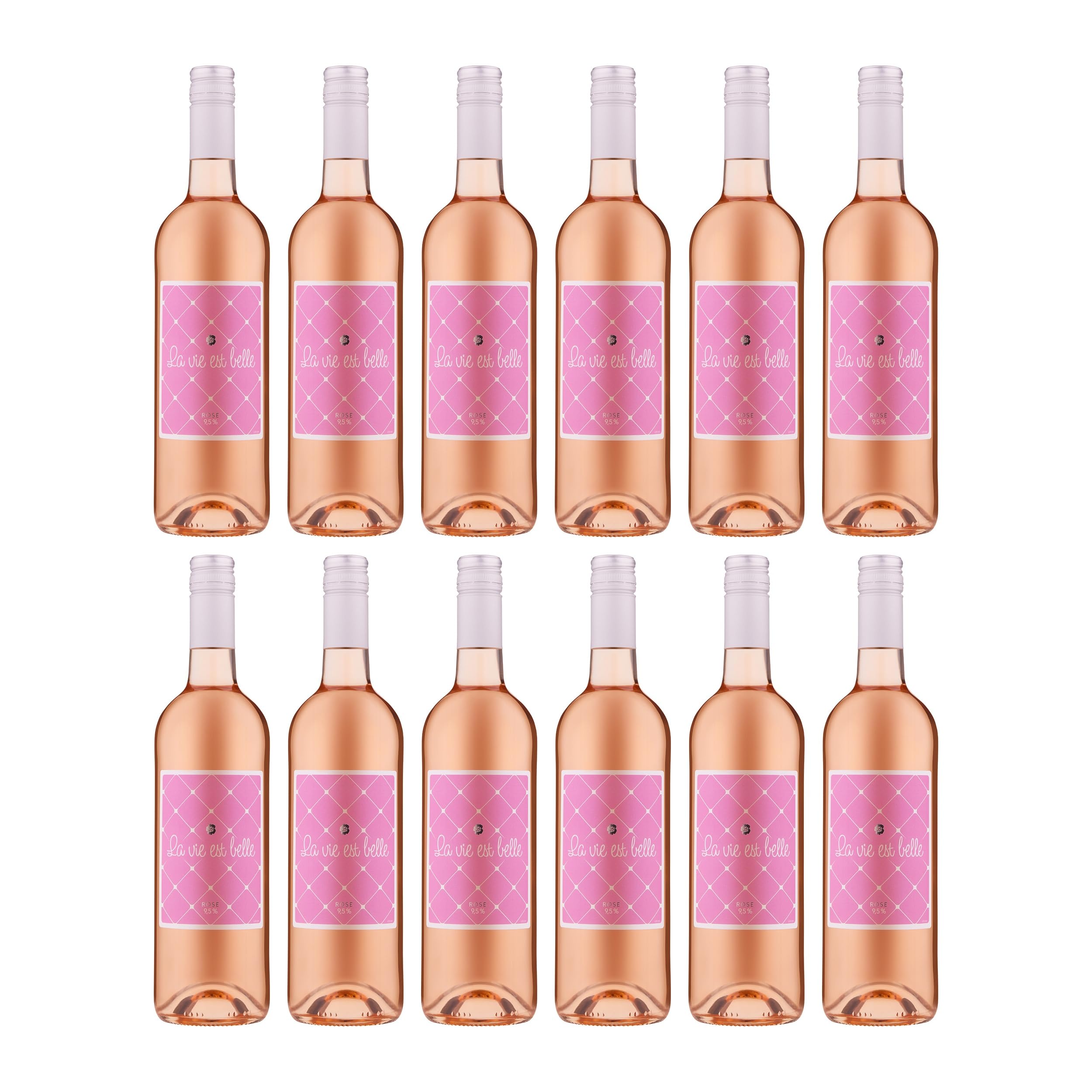 La vie est belle Rosé Vin de France Roséwein Rosé halbtrocken Frankreich inkl. FeinWert E-Book (12 x 0.75 l)