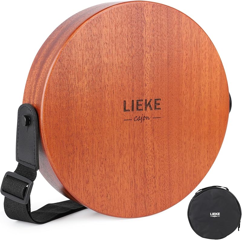 Portable Cajon Drum 10 inch Mini Travel Hand Box Drum with Bag Strap | Warm bass & Crisp Snare Tone,for Beginners Practice, Travel, Camping, Music Accompaniment, Drum Circle, Festival Activities