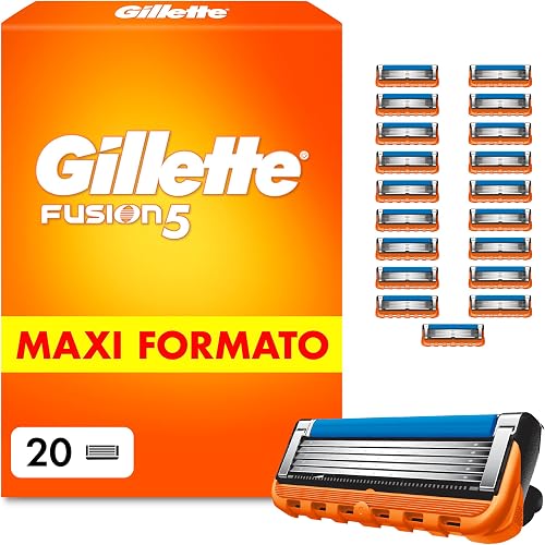 Gillette Lamette Fusion 5, 20 Cartucce per Rasoio Barba U…