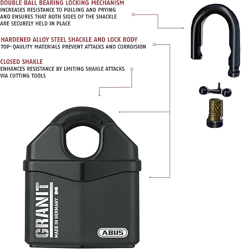 Miniatura 3 de Abus 37RK80 KD Granit Candado de seguridad extrema en acero con llaves de candado diferente