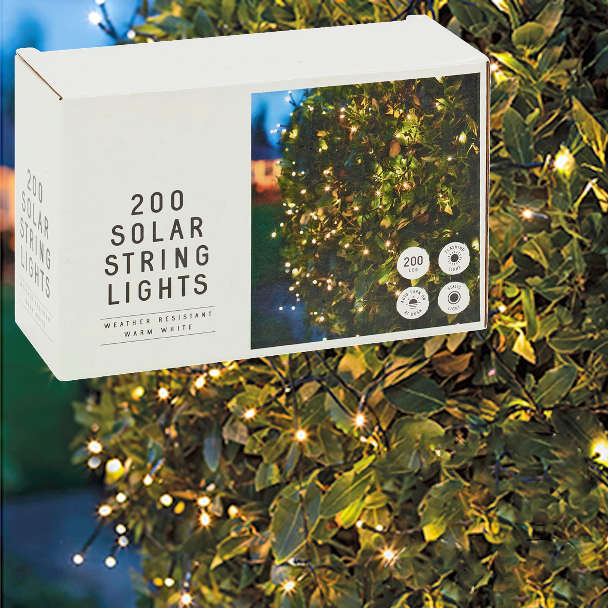 URBNLIVING 200 Pcs Solar Powered Led String Lights for Outdoor Garden Festive Party Tree Bush Patio Fence