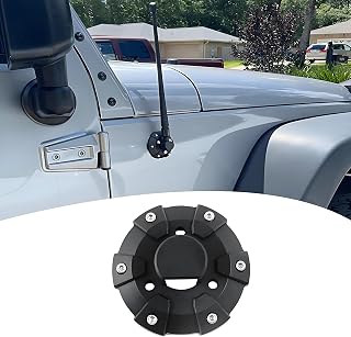 Antenna Base Cover for 2007-2025 Wrangler JK JL Gladiator JT Black ABS Plastic Replacement Parts