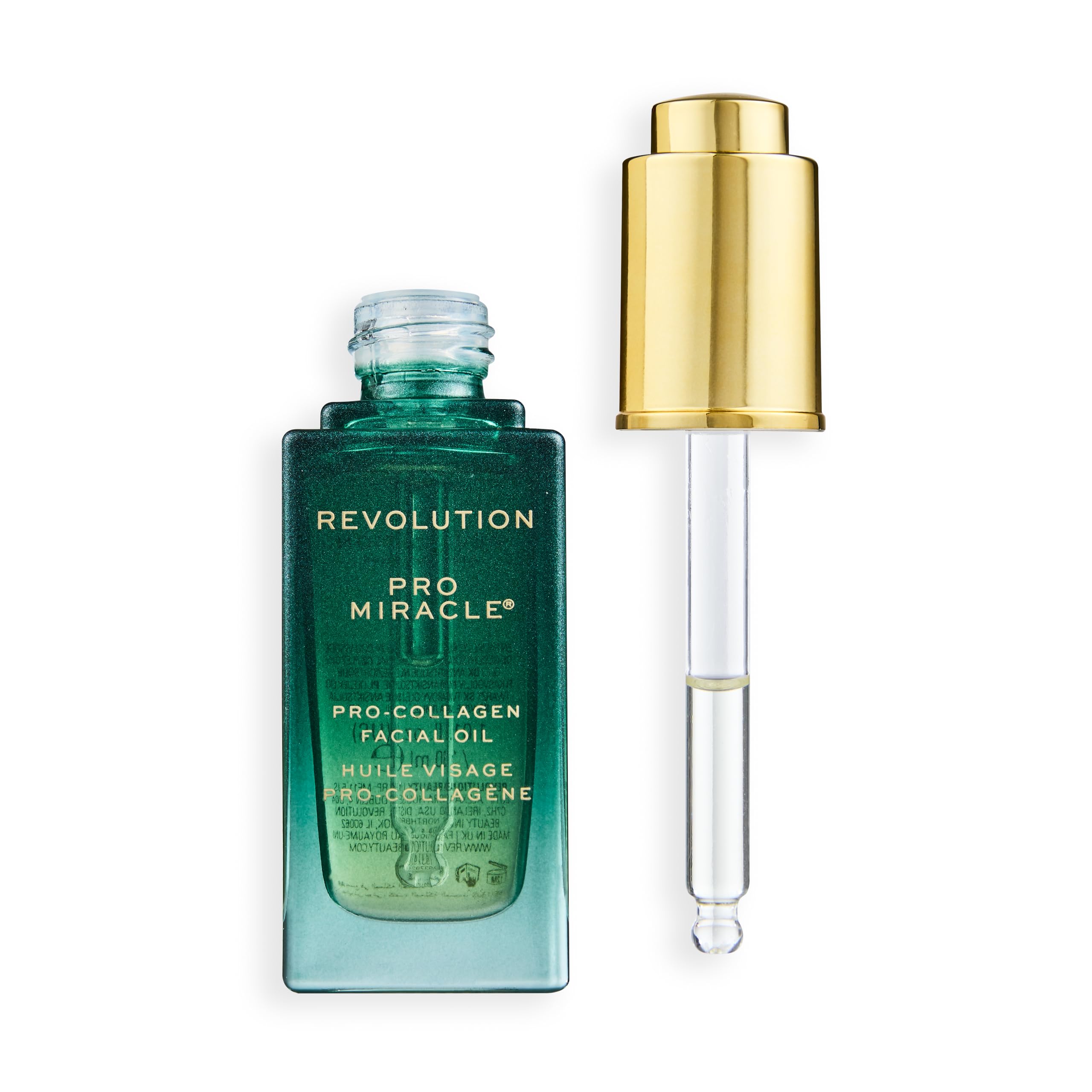 Revolution Miracle Vegan Pro-Collagen Face Oil, Lightweight, Improves Skin Elasticity, Smooth Fine Lines & Wrinkles, 30ml