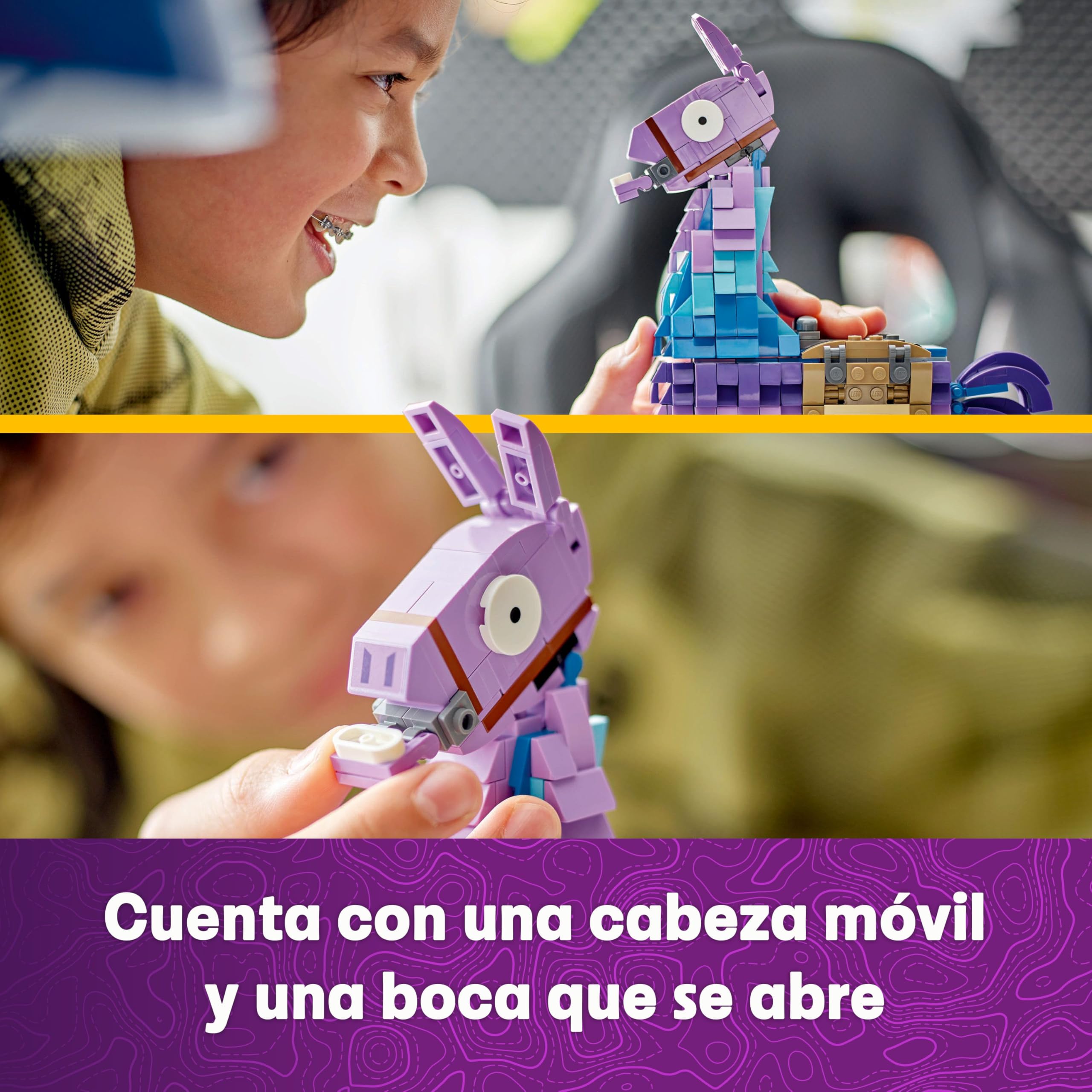 LEGO Fortnite Llama de Suministros - Figura Articulada de Personaje del Videojuego con Accesorios Inc. Zumo de Subidón - Regalo Gamer para Niños y Niñas de 12+ Años y Adolescentes 77071