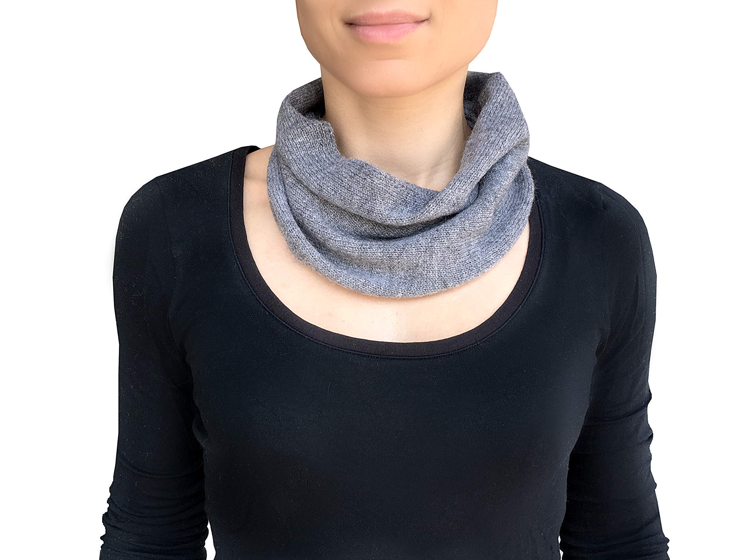 Scalda Collo Sciarpa Donna Cachemire Grigio