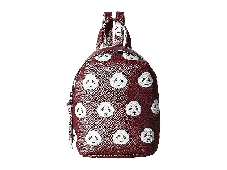

T-Shirt & Jeans Juxtaphase Mini Panda Backpack (Burgundy) Backpack Bags
