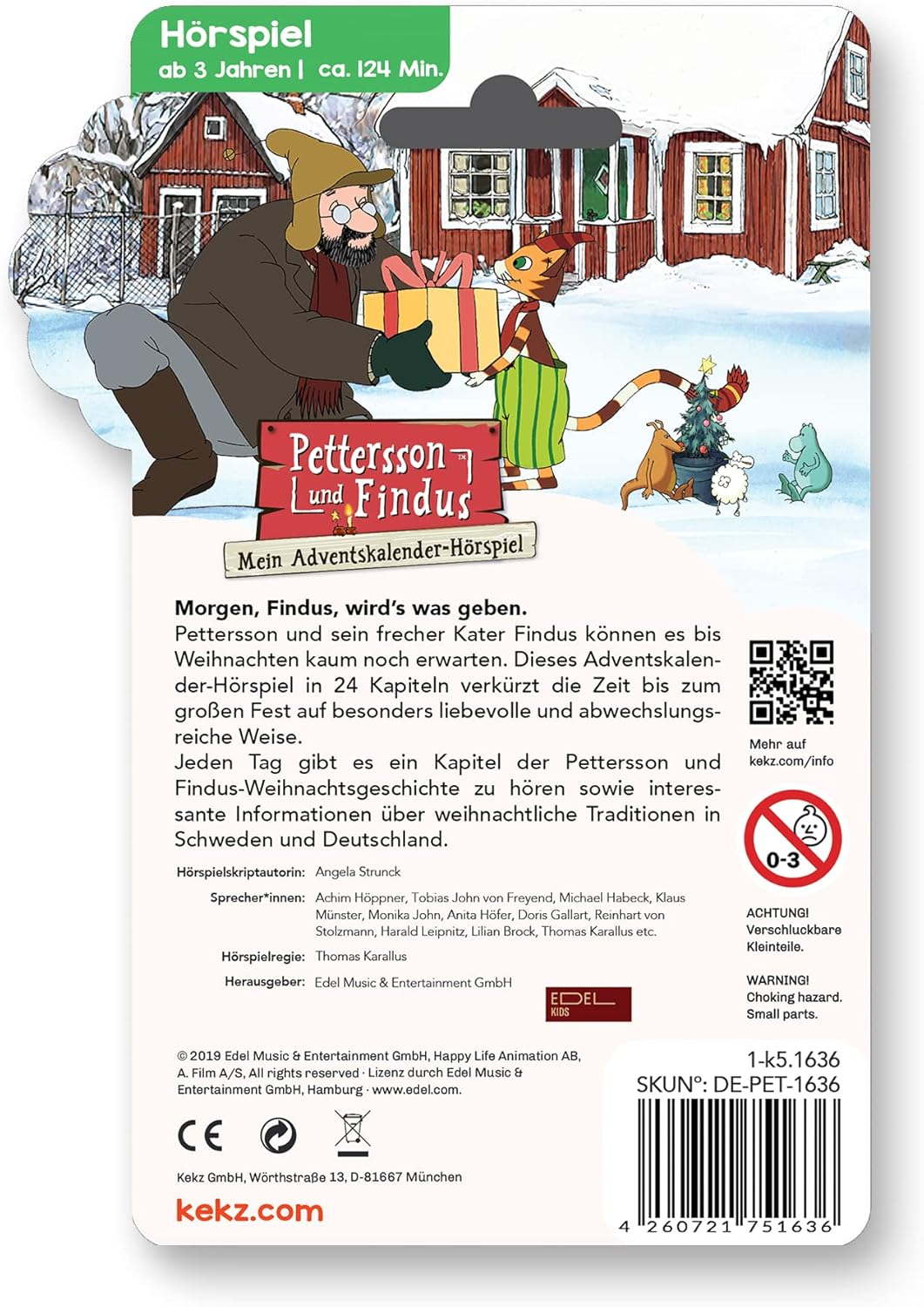 Kekz 5: My Advent Calendar Radio Play Audio Chip for Biscuit Hearers, Pettersson and Findus for Children from 3 Years, Playing Time Approx. 124 Minutes