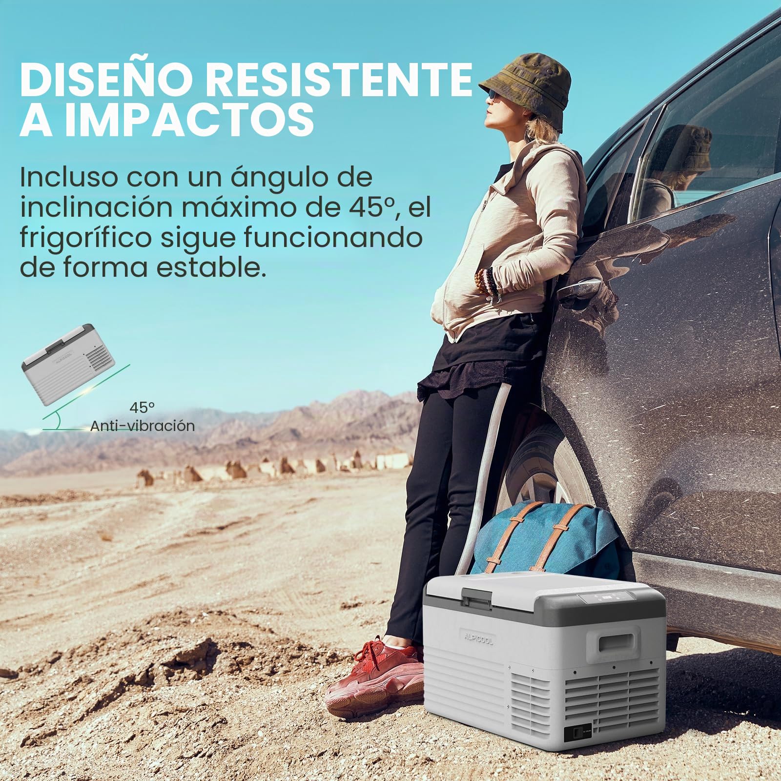 Alpicool CL30 Nevera Portátil Eléctrica 29L, Nuevo 2026 de Nevera de Coche 12V /24V DC, 20°C a -20°C Nevera Compresor, Refrigerador de Coche para Hogar, Camping, Viajes, Automóvil, Camión, Gris
