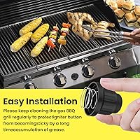 Vista 4 de Tapas de encendido de botón para interruptor de batería AA, perilla de generador de chispas con resortes para repuesto para tapa de interruptor