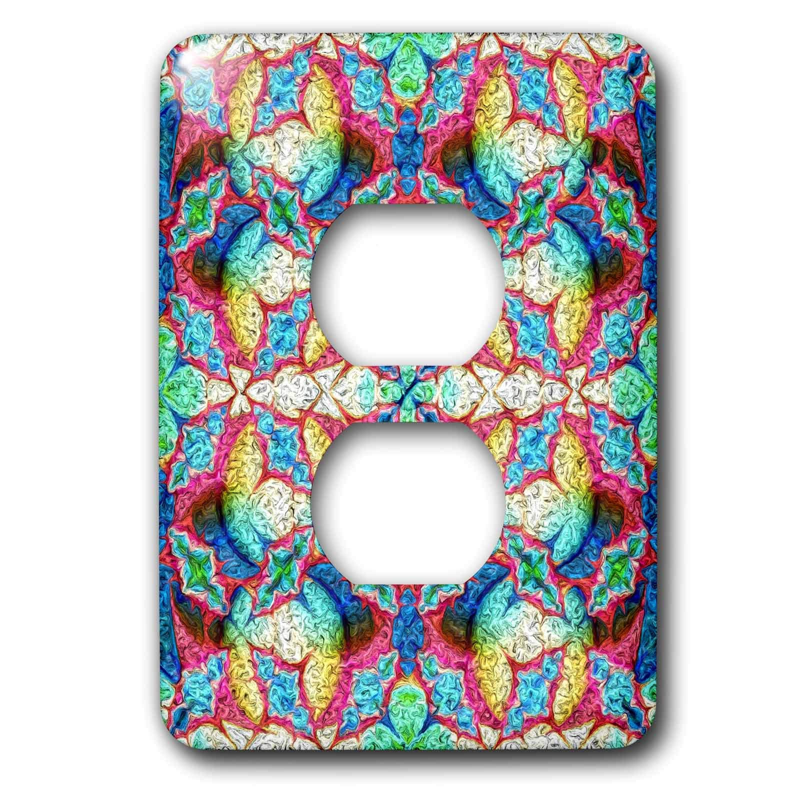 Double prise de courant décorative Abstrait Digital Art 2 Angelandspot