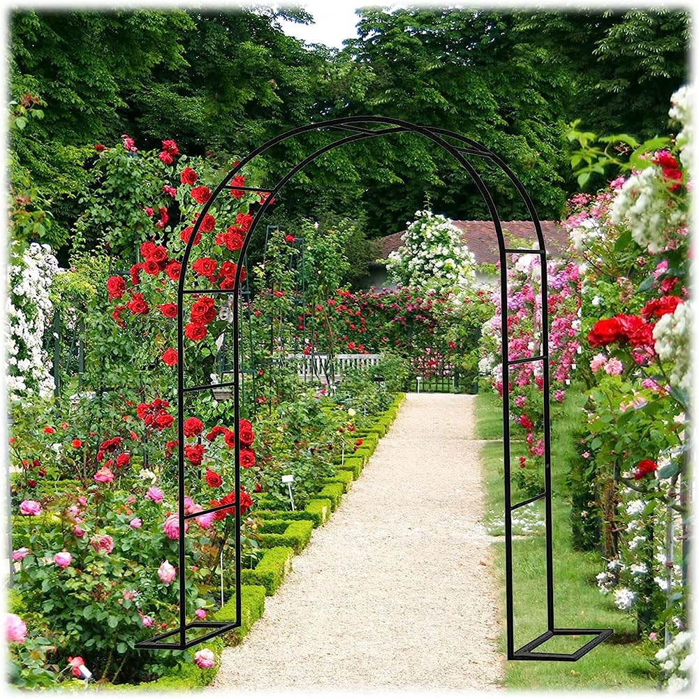Oxeo Lot 2 Arches Jardin Métalliques Vert Foncé - 240 Cm Pour Rosiers Grimpants & Plantes