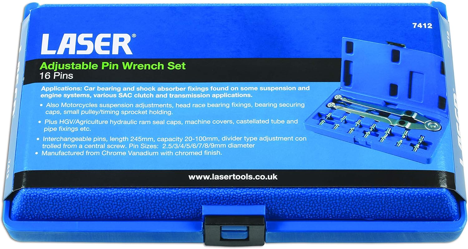 Laser 7412 Adjustable Pin Wrench Set
