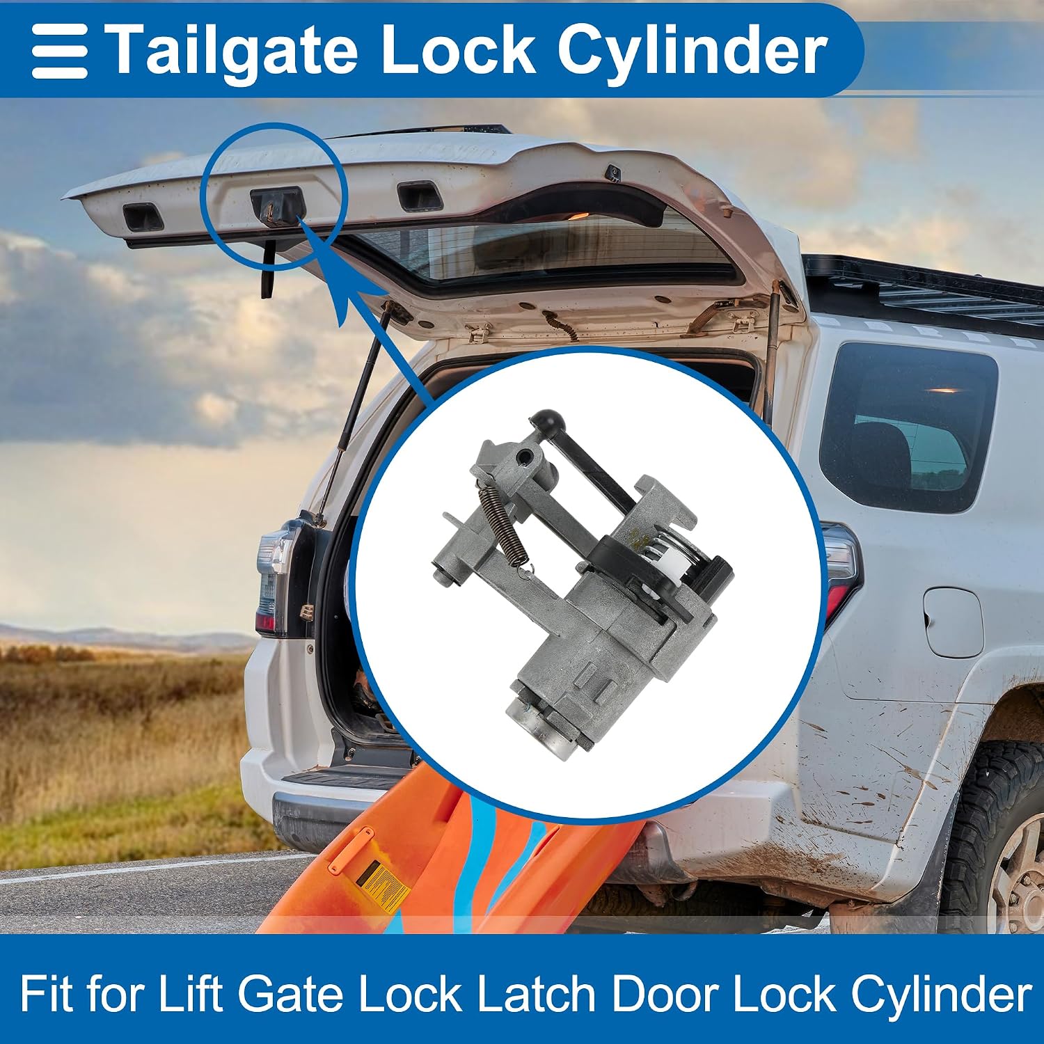 Trunk Lock Cylinder with Tailgate Lock Cylinder and Keys for Volkswagen Golf 1998-2006 Rear Tailgate Release Hatch Latch No.1J6827297G Metal 1 Set