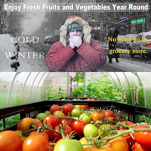 Miniatura 4 de GRELWT Lámina de plástico para invernadero de 8 x 25 pies, cubierta de repuesto de 6 mil de grosor, resistente a los rayos UV