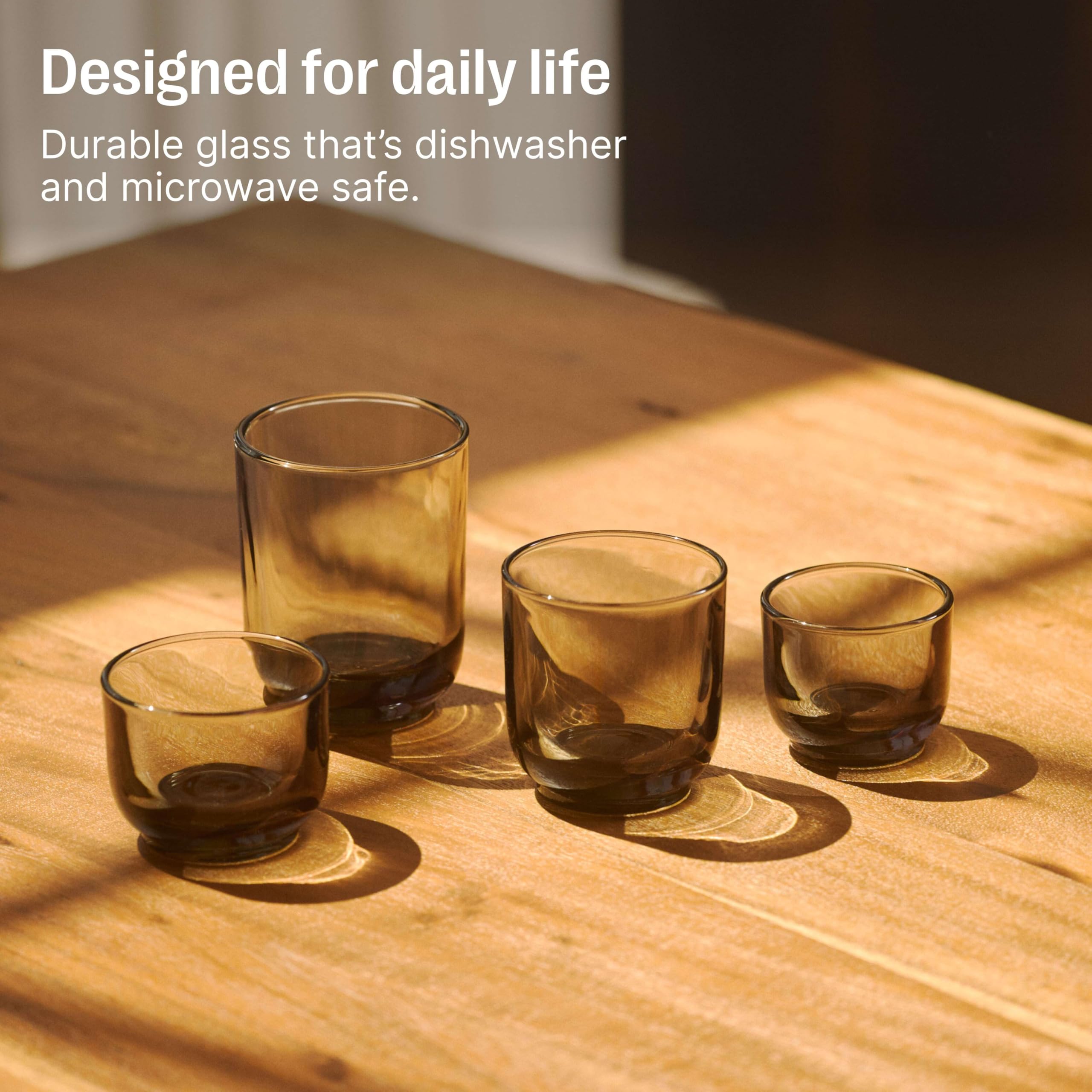 Fellow Vasos de cappuccino Pirch tazas artesanales de 192 ml, juego de 2 piezas, vasos de café aptos para lavavajillas para bebidas de leche y expreso: color ámbar
