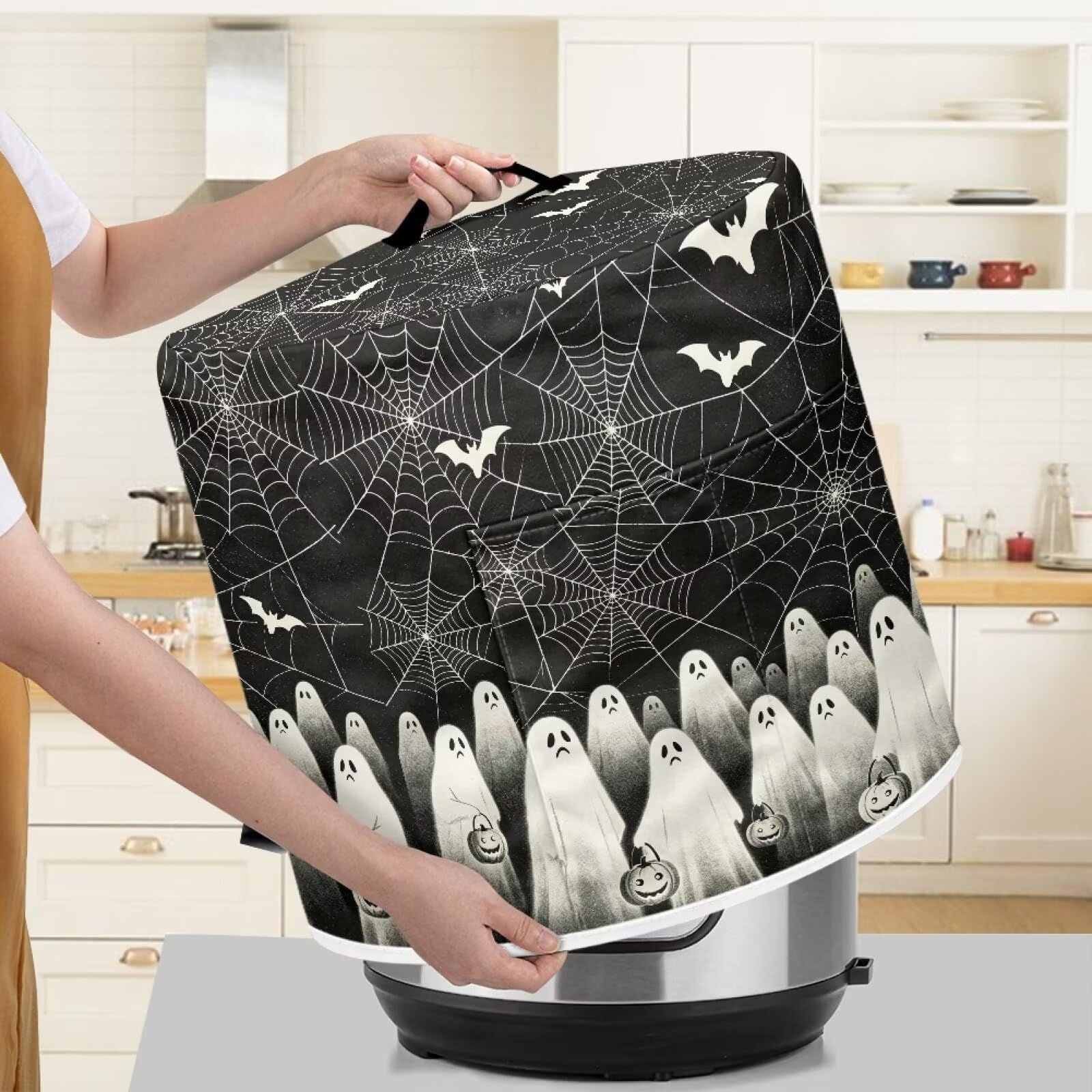 Halloween Ghosts Web Pressure Cooker Cover Air Fryer Dust Cover
