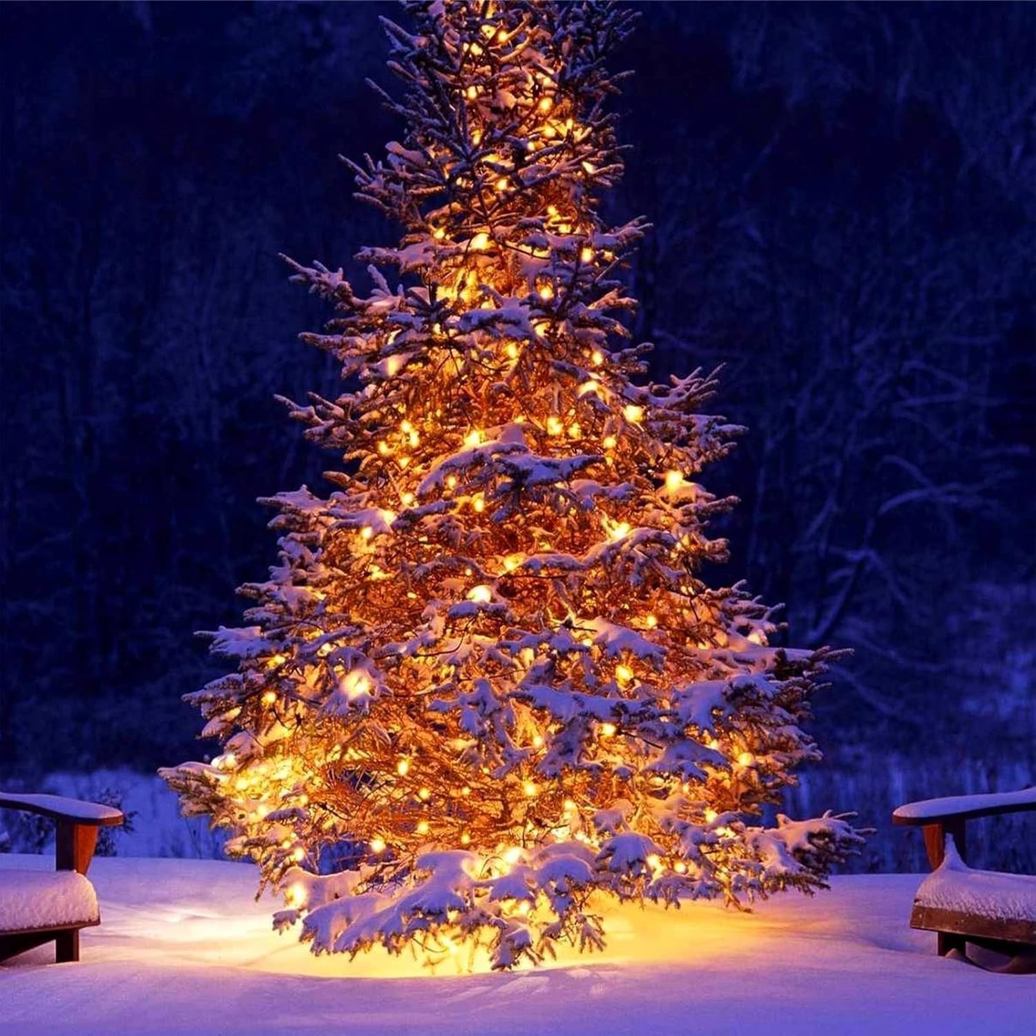 Luces Navidad exterior 100m 1000 LED arbol Navidad con 31V enchufe: temporizador, función de memoria, 8 modos, IP44 resistente al agua para fiestas Halloween Pascua jardín, Blanco cálido