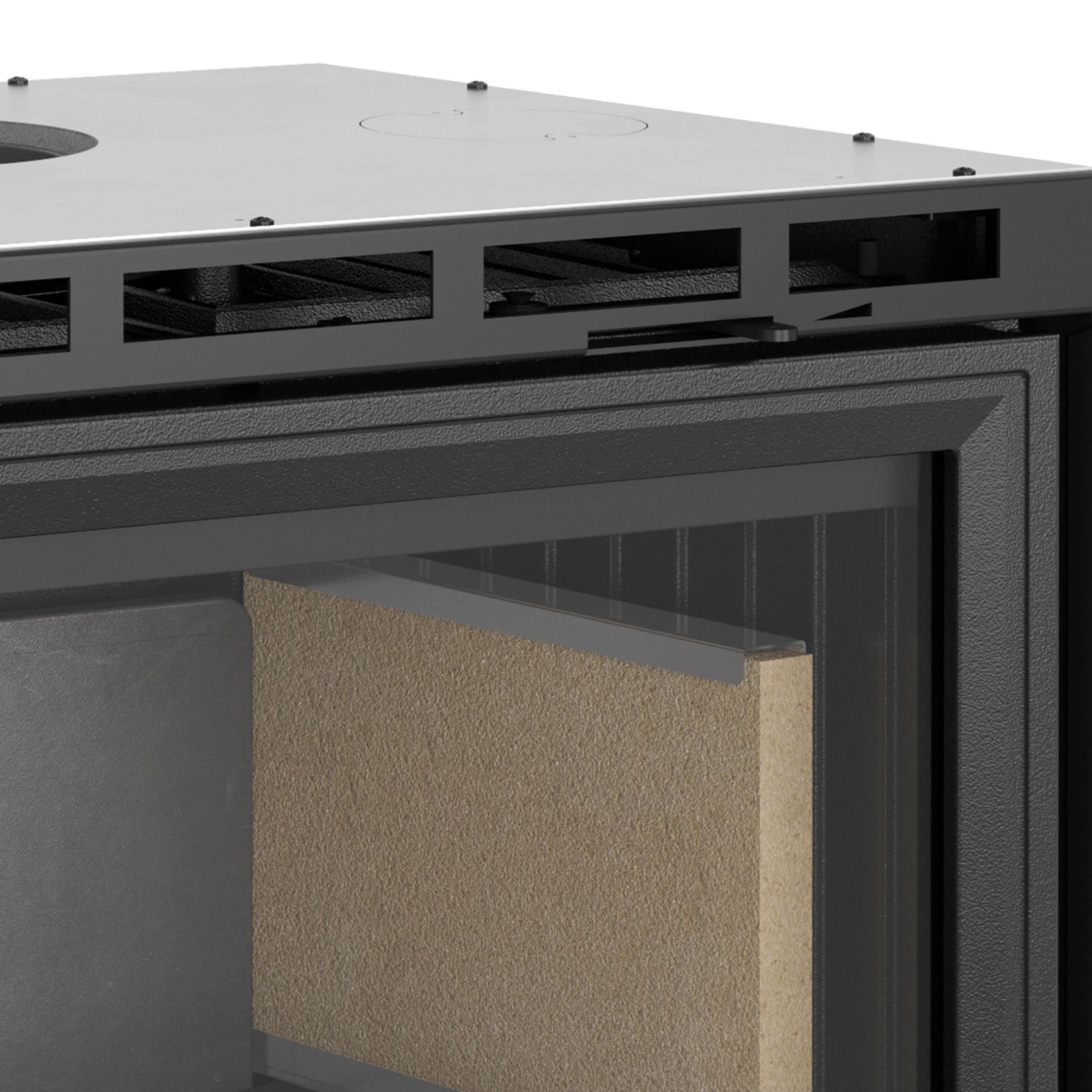 Caminetto incasso Nordica Inserto Legna 70L Vent/Can 9kw 6016744