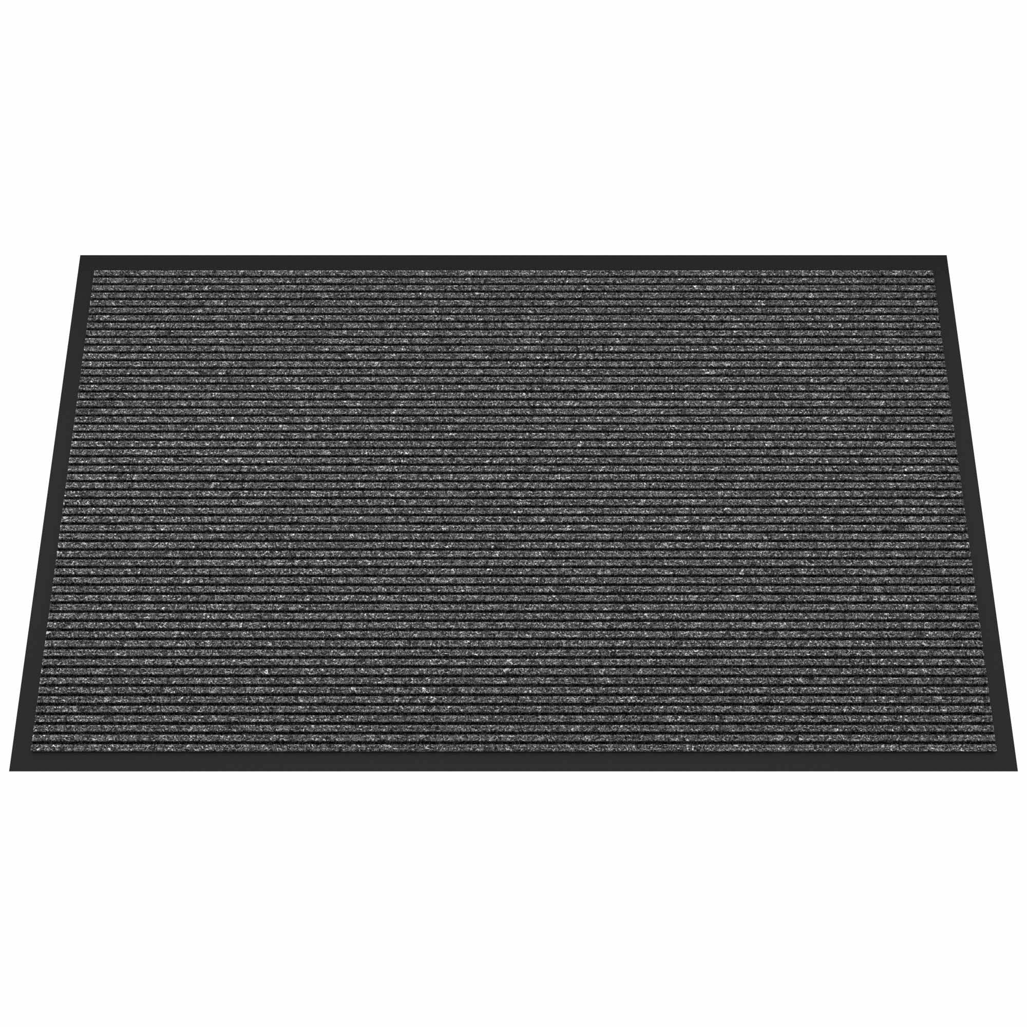 Naturei Front Door Mat, 3' x 5' Heavy Duty Indoor Outdoor Welcome Mat for Entryway, Commercial Floor Entrance, Low Profile, Non-Slip, Durable Rubber Backing for Entry, Patio, Home