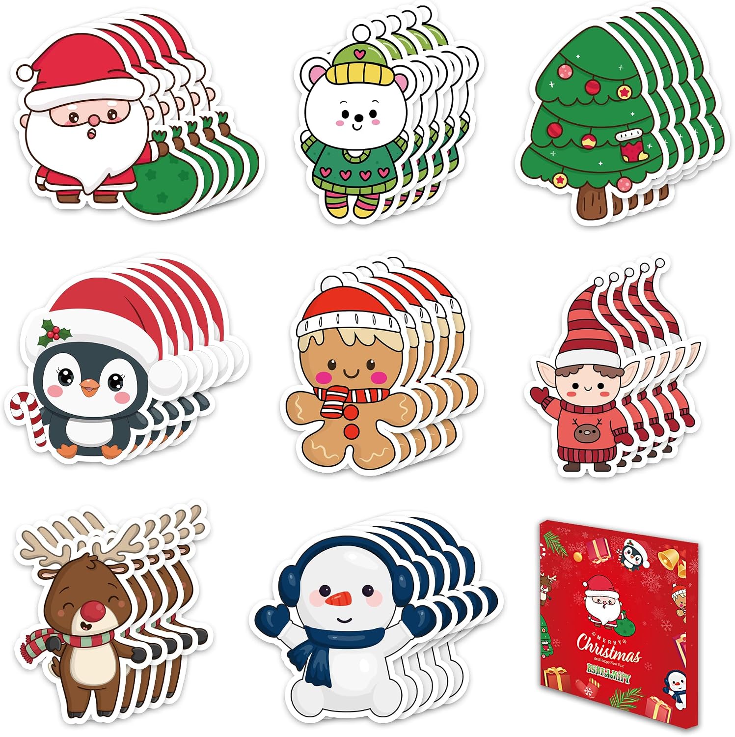Christmas Cards, Stocking Stuffers for Kids,Holiday Greeting Card Set of 40