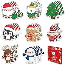 HSHFAMIIY 40 Pack Christmas Cards for Kids, Stocking Stuffers for Kids, 8 Unique Cute Designs, Holiday Greeting Card Set for Boys and Girls, Christmas Gift Tags, DIY Crafts, School Rewards