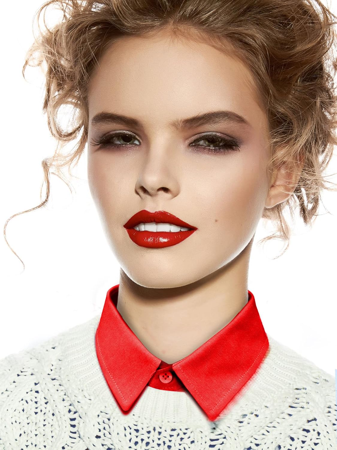 Syhood 4 Pcs Fake Collar Detachable False Dicky Collar Half Shirts Round for Women Outfits Halloween Costume Accessories - Image 5