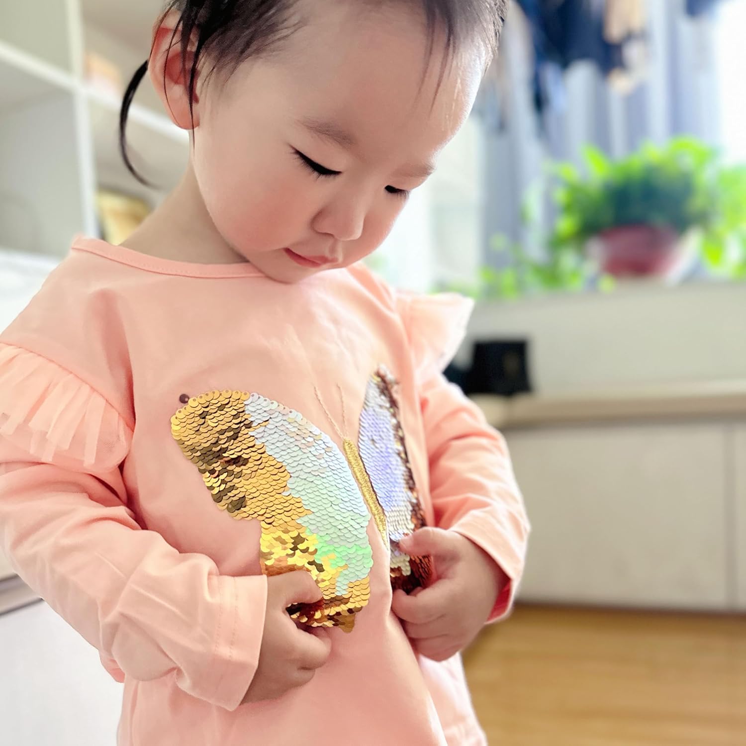 Girls Long Sleeve Shirts and Tees 3 Pack Graphic Sequin Tops Girl Clothes - Image 2