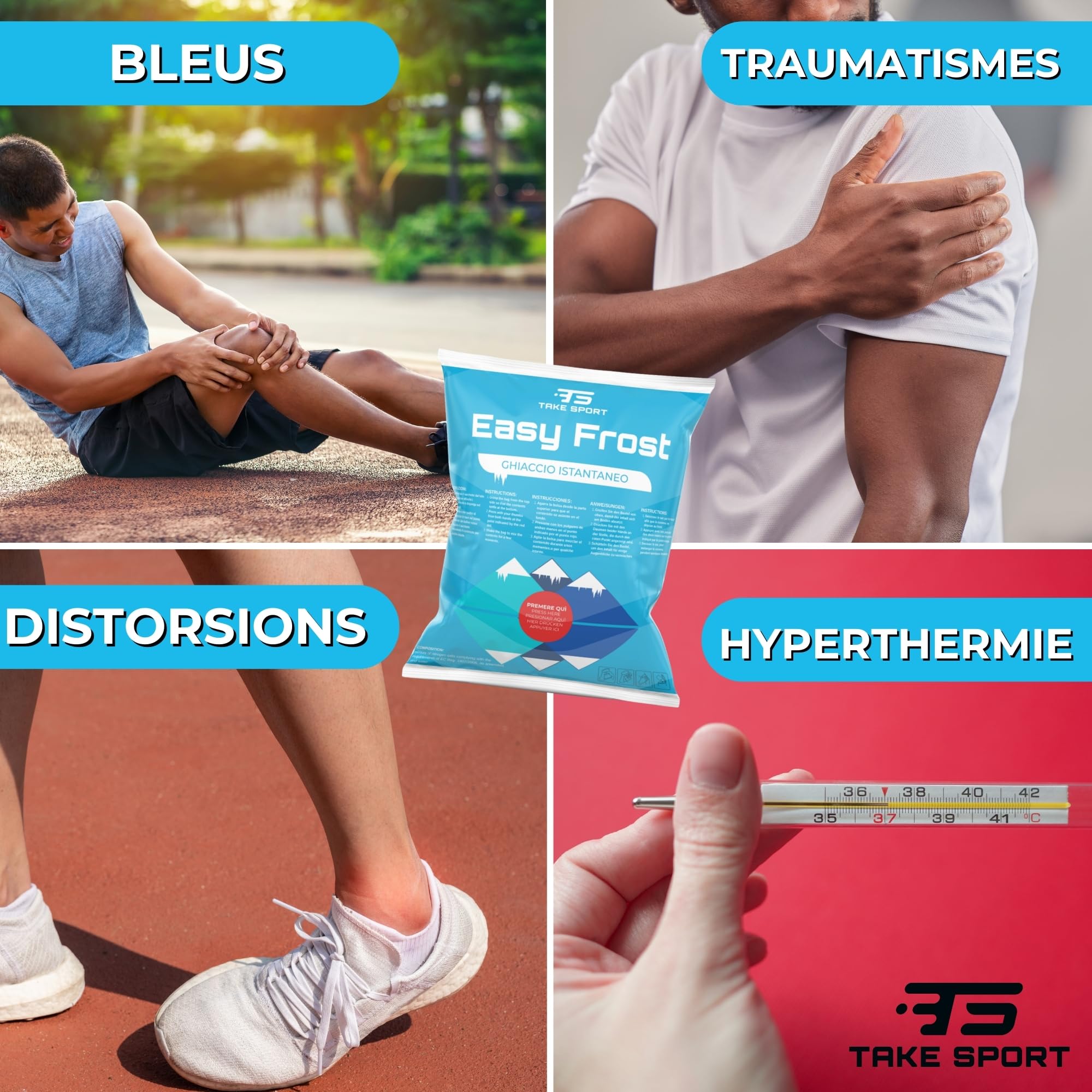 TS TAKE SPORT Sofortiges Eis, Sofort-Eisbeutel, Trockeneis, Einweg-Sport-Frostbeutel, verschiedene Größen