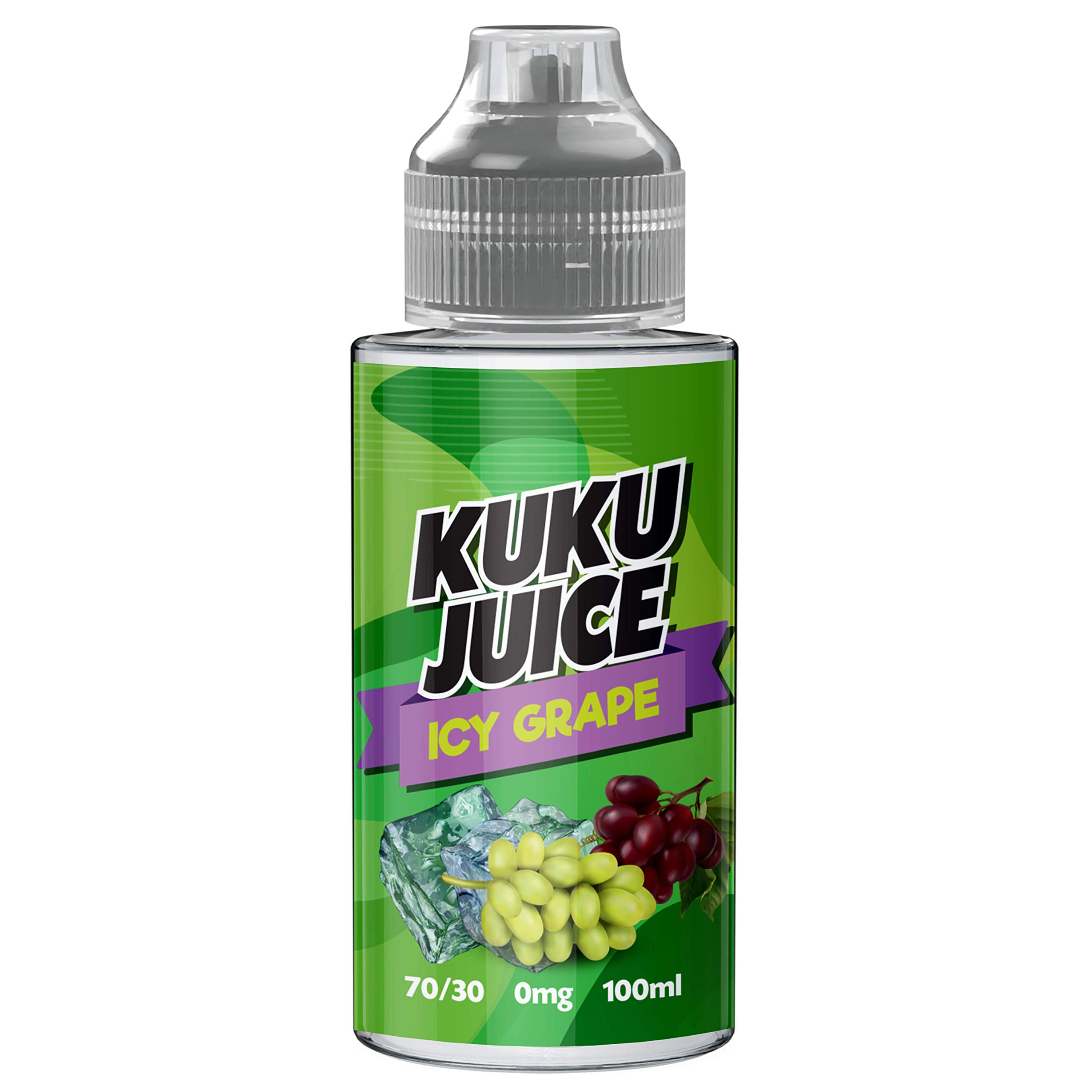 KUKU JUICE E liquid Icy Grape vape liquid - Crafted with a 70VG/30PG vape juice Blend -100ml Short fill
