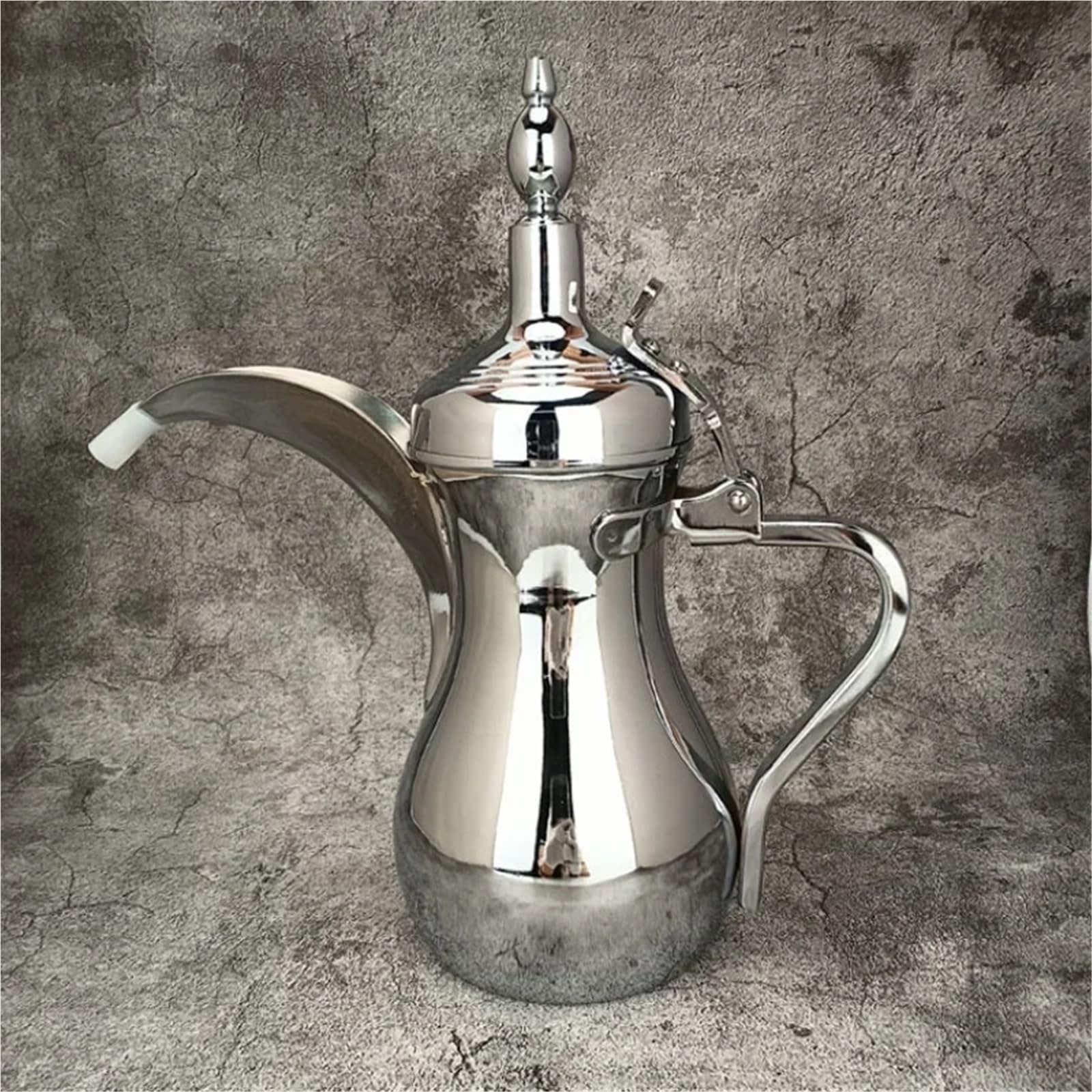 Aceitera Acero Inoxidable Tetera de café árabe 500/700ML, ollas plateadas doradas, tetera estrecha, té boca larga, cafetera portátil