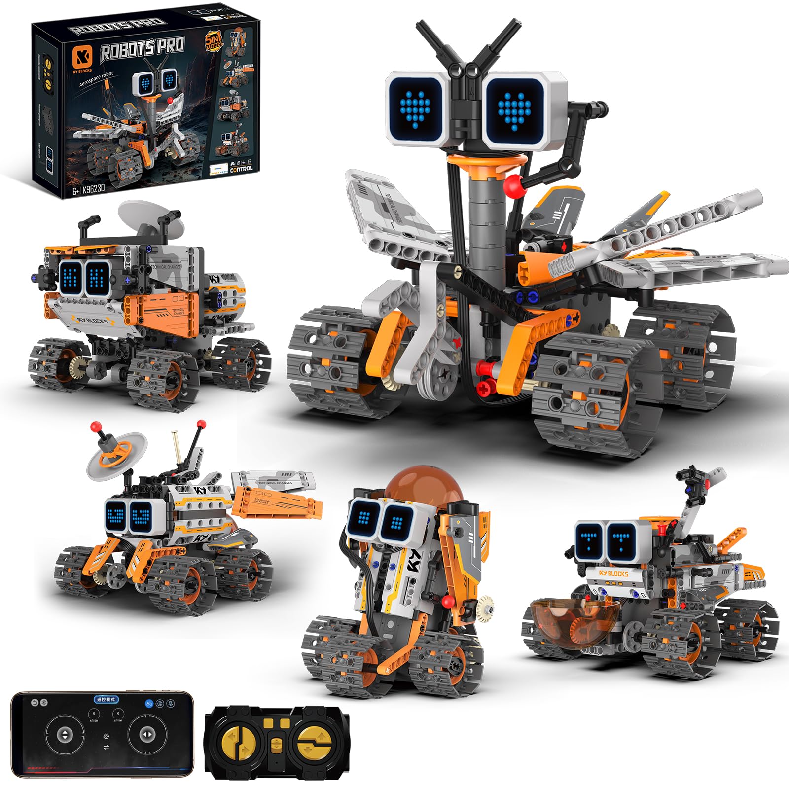 STEM Robotics Kit for Kids 8-12, APP & Remote Control Robot Building Kits