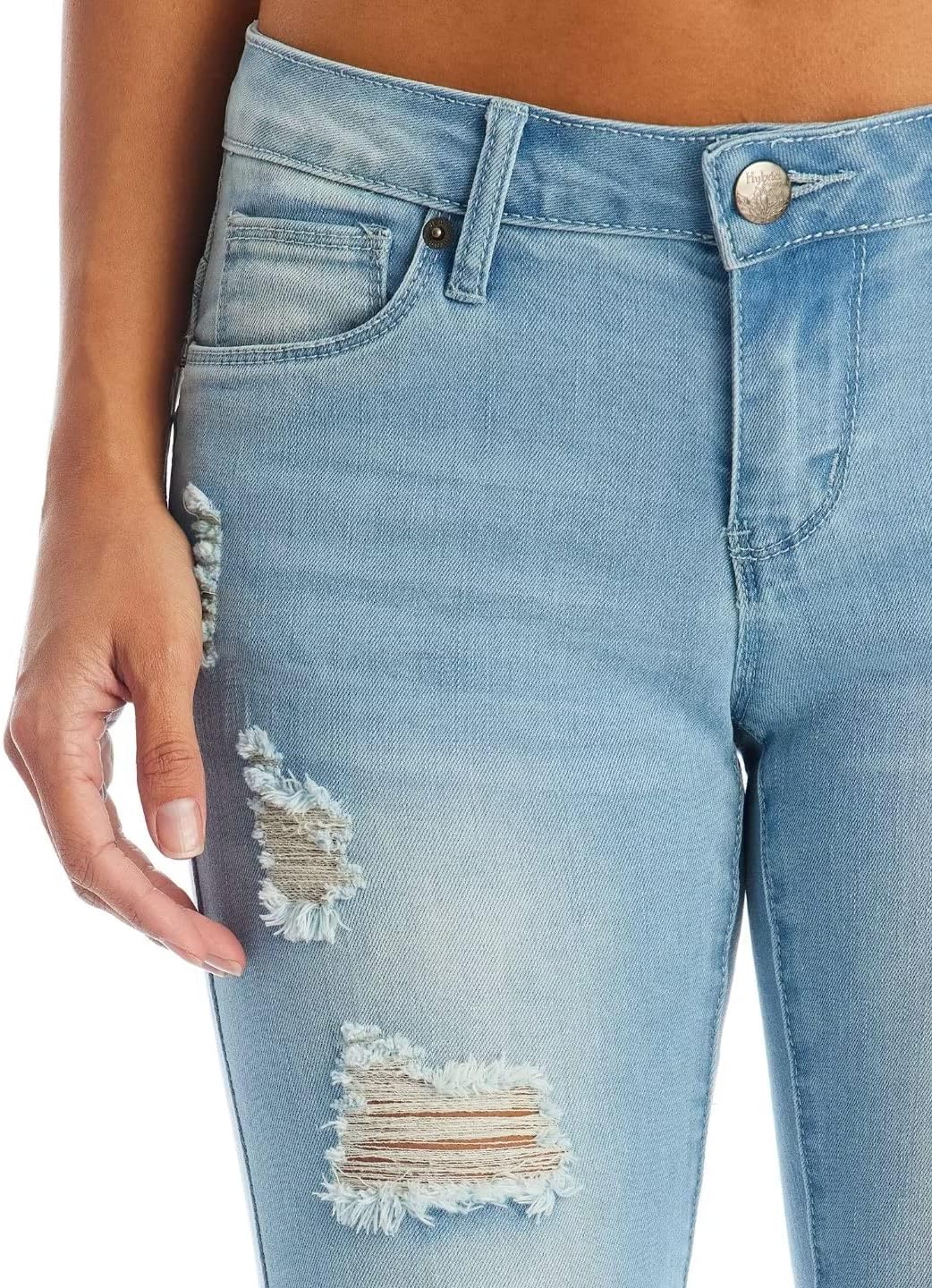 Hybrid & Company Women's Butt Lift Super Comfy Stretch Denim Capri Short Jeans