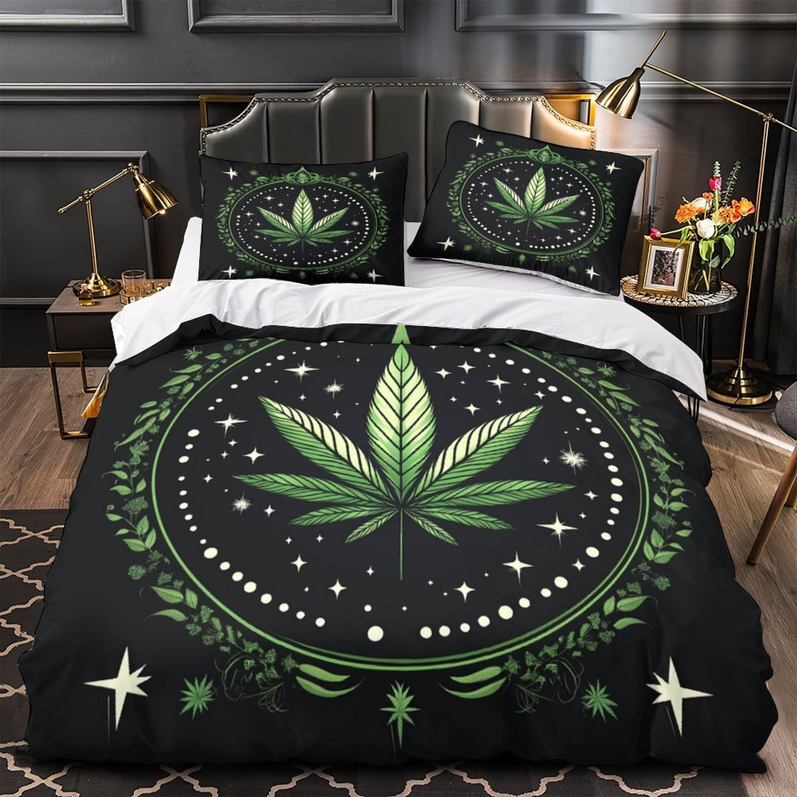 Parure de lit imprimé 3D art spirituel mandala microfibre douce